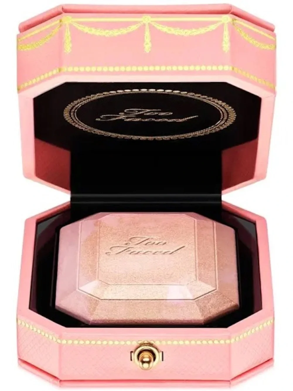 Too Faced Pink & Gold Diamond Light Highlighter Packaging
